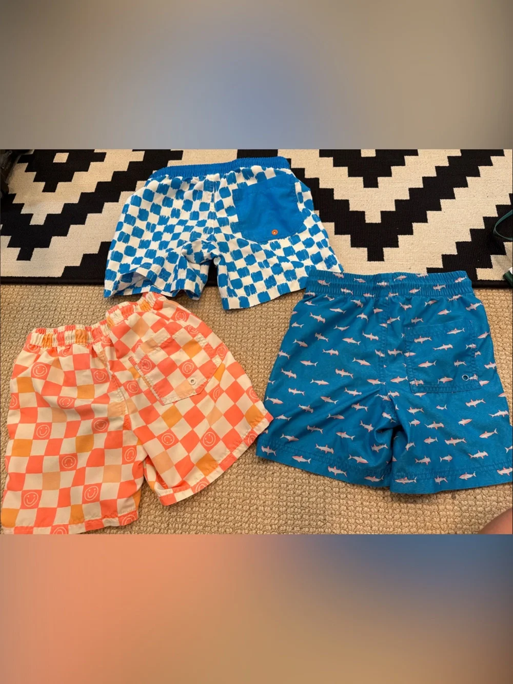 Adorable bright swim trunks